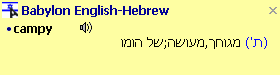 English-Hebrew Campy