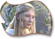 Cate Blanchett 
as Galadriel