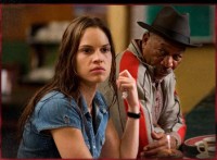 Hilary Swank as Maggie Fitzgerald with 
Morgan Freeman as Eddie Scrap-Iron Dupris