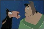 Kuzco (David Spade) and Pacha (John Goodman)