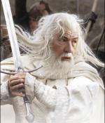 After the great battle with the Balrog of Moria, Gandalf shed his grey mantle in The Two Towers and took up the title of Gandalf the White. The power that had lain veiled beneath his old grey visage now shines undiluted in the eyes of the pale wizard. After their triumph at Helm’s Deep, Gandalf continues to be a vital part of the war against evil and will make his way to Minas Tirith for the final battle. 