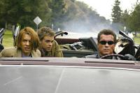 Kate Brewster (Claire Danes), John Connor (Nick Stahl) 
and T-850 (Arnold Schwarzenegger)